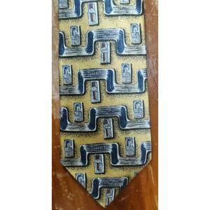 Neck Tie Oleg Cassini Silk American Made‎ Cool Colors Geometric Abstract